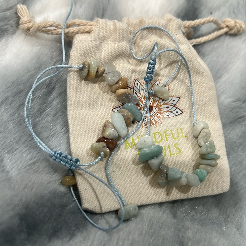 Mindful Souls Amazonite Stone Friendship Bracelets - Picture 2 of 4